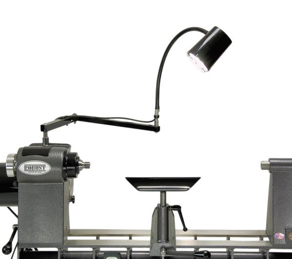 Lathe mounted lamp set