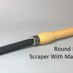 Large Round Nosed Bowl Scraper (1") - Handled